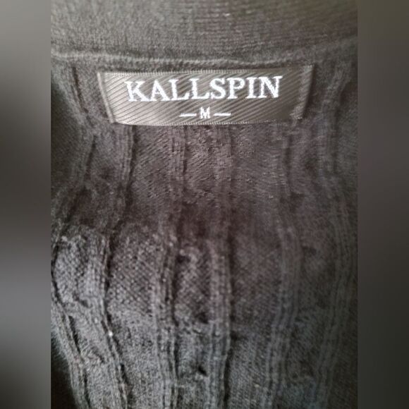 Kalspin Men’s Black Cable-Knit Vest – Size Medium, NWT - Picture 5 of 7